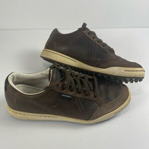 Ashworth Cardiff Golf Shoes Spikeless Brown Suede Leather size 10